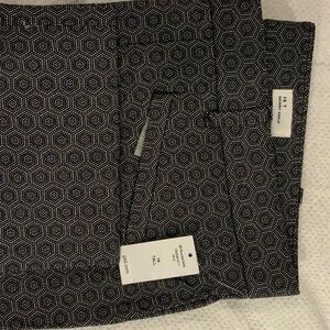 GAP skinny ankle black/white print pants